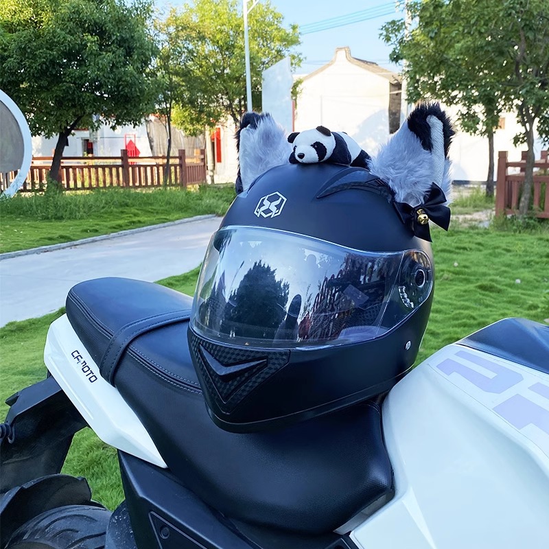 3D Plush Cat Ear Helmet Decoration Motorcycle Helmet Accessories