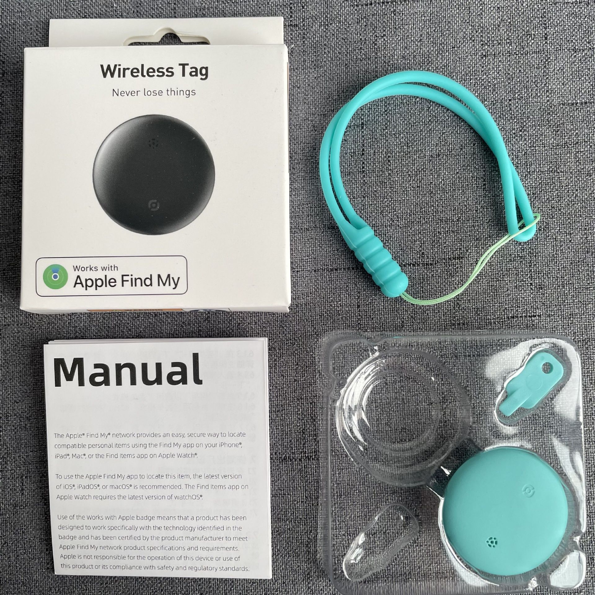 Resistente al agua y a prueba de pérdidas para Find My Finder Localizador de manzanas Localizador de etiqueta de aire remoto