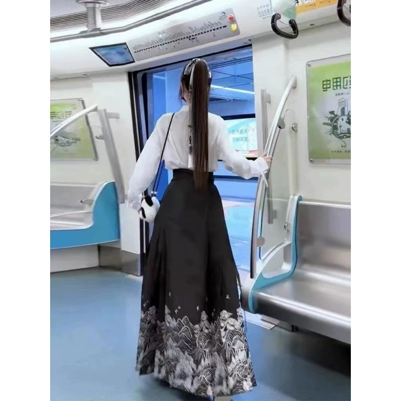 Ханьфу для отдыха, цветная рубашка, комплект, полный набор, китайский стиль