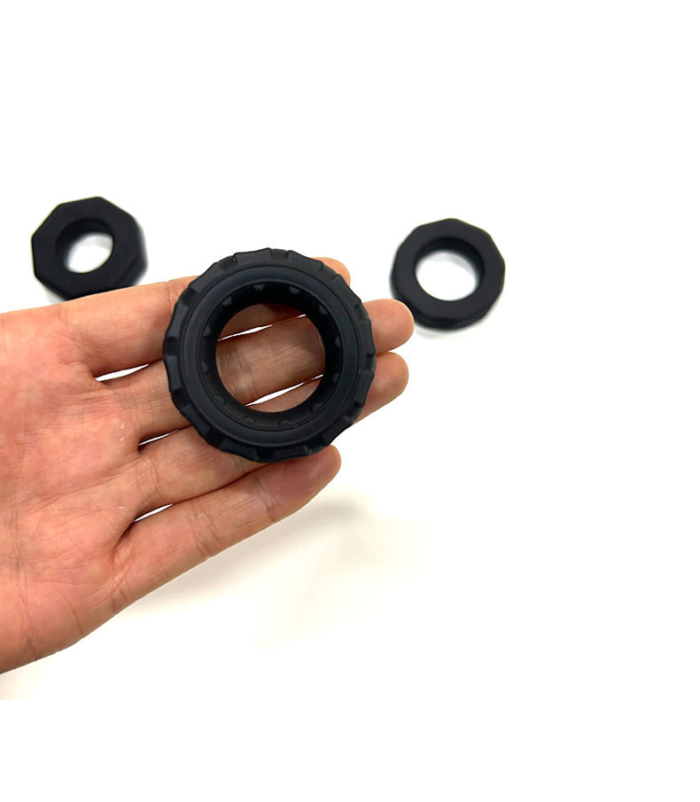 Liquid Silicone Lock Ring Sleeve, Dual Scrotum Binding Cock Ring for Men — detail image 3