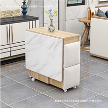 折叠餐桌家用小户型多功能可移动一桌四凳简易租房长方形吃饭桌子