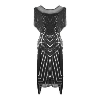 1920s复古亮片流苏连衣裙女盖茨比高端宴会派对晚礼服亚马逊跨境