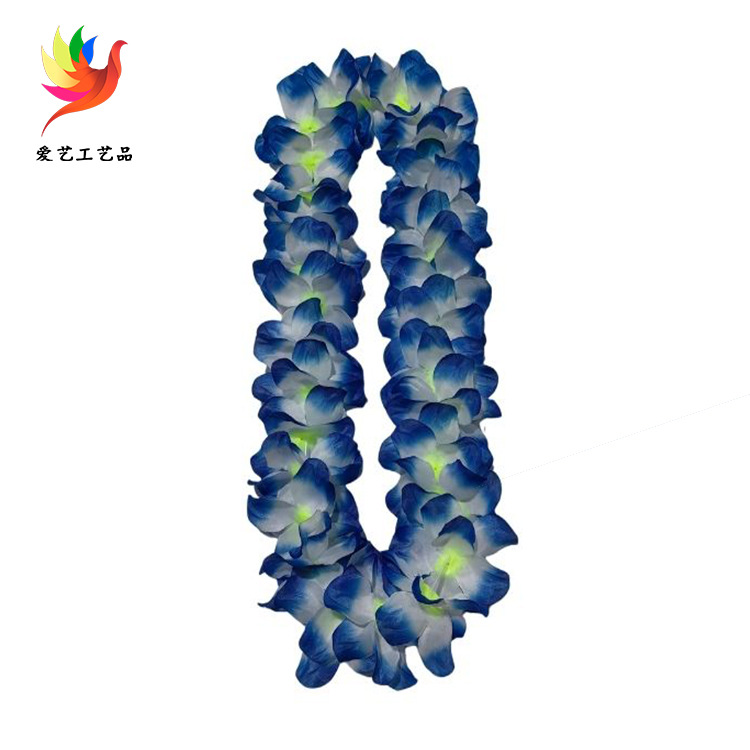 11 cm 30 pares de guirnaldas de cuatro esquinas grandes fiesta de fiesta con cuello, tela de poliéster, pétalos de simulación, guirnalda