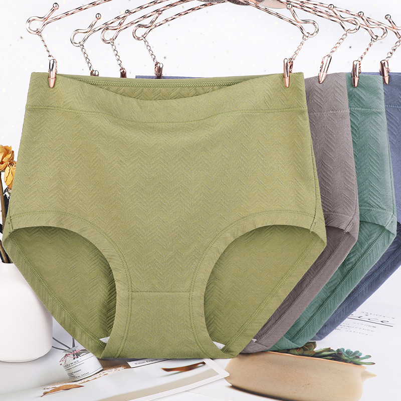 Large size briefs young women's mother high waist shorts simple ladies underwear 200kg fat mm Cotton