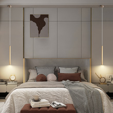 主卧室床头吊灯现代简约轻奢小吊灯网红2024年新款创意极简设计感