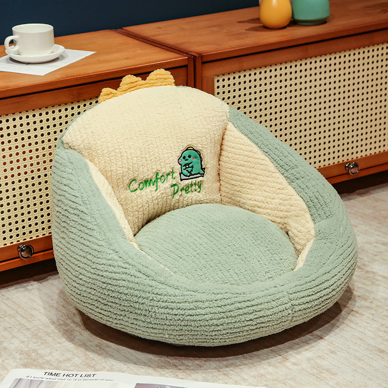 Striped dinosaur futon cushion