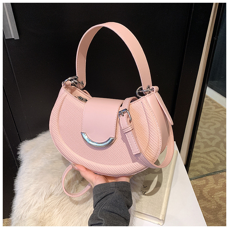 Cross-border High-end Saddle Bag Women's 2025 Spring New Fashion Shoulder Crossbody Bag Casual Underarm Bag Women's Bag
