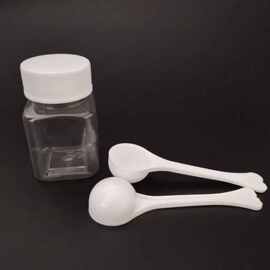 60ML透明塑料瓶水族鱼缸除螺粉剂瓶 3克5克10克塑料小勺清透瓶子
