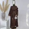 Brown cardigan + inner layer + two crystal chains + color matching headscarf