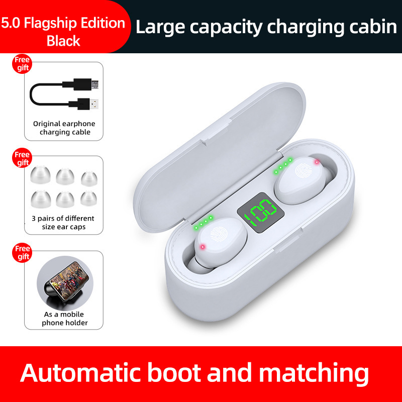 外国貿易の人気モデルF9タッチbluetoothイヤホンの電力量は、耳に入るHIFIの音質を示しています。|undefined