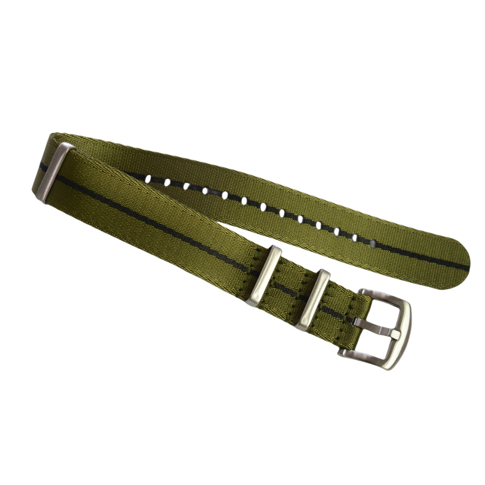 Correa de reloj de nailon NATO al por mayor en stock, correa de reloj de nailon tejida de 20/22 mm compatible con relojes.