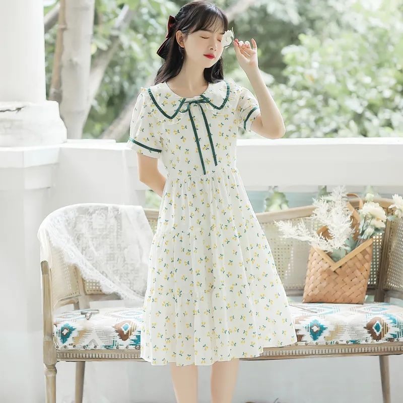 2026 New Style Girls' Dresses Summer Children's Girls' Summer Princess Dresses College Style Floral Dresses for Older Children