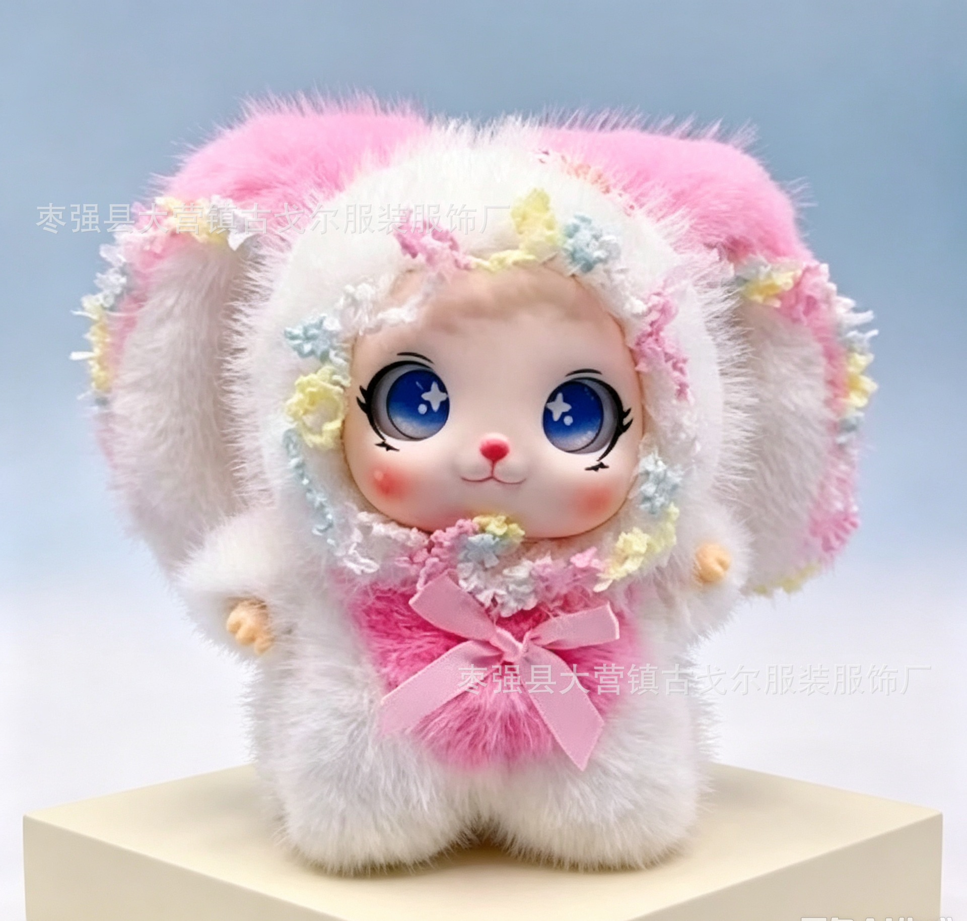 Cross-border popular big-eared rabbit plush pendant doll, rabbit bag accessory, vinyl doll, Loli doll rabbit