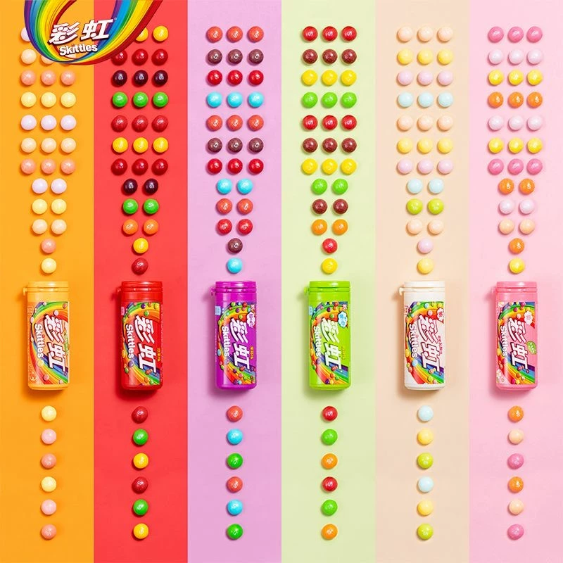 Карамель (Skittles) тюбики 30 г, набор 20 шт., фруктовые и кислые вкусы