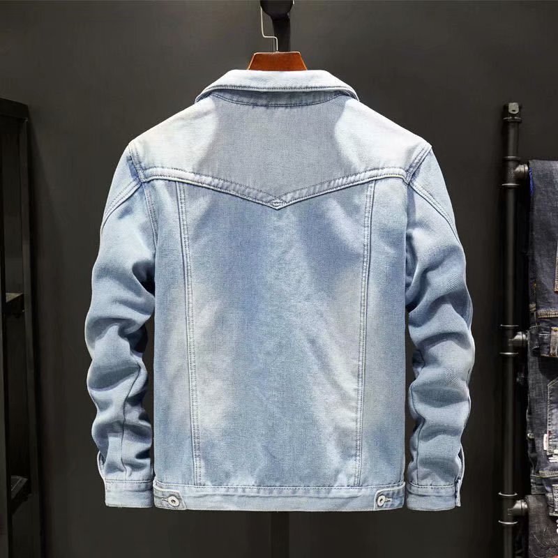 デニムのコートの男性の秋のゆったりしたファッションの保温服の上着の秋冬のタイプのベルベットの厚いカジュアルなファッションのブランドのジャケット|undefined