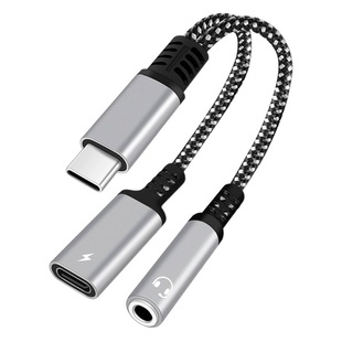 Type-C One-To-Two Adapter Cable Suitable for Huawei and Xiaomi Mobile Phone Headphone Converter Charging Adapter Portable