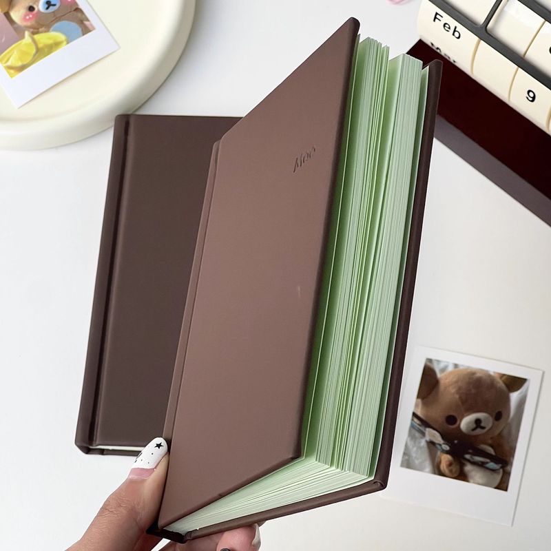 オリジナルミントチョコレート a6 グリーンインナーページハードシェルシンプルで高価値のインノートブックスケジュールノート|undefined