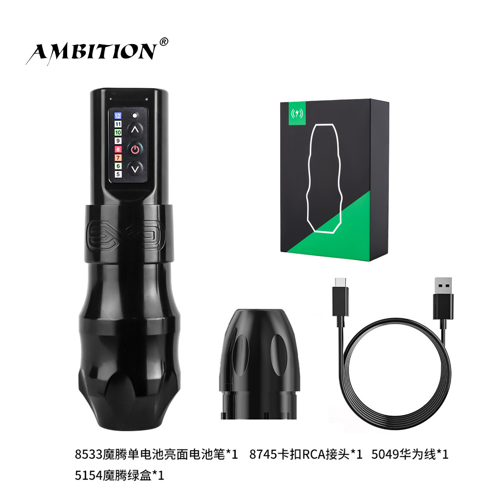 Ambición magia Teng carga inalámbrica tatuaje pluma integrada colección universal tatuaje bordado herramientas de belleza suministros