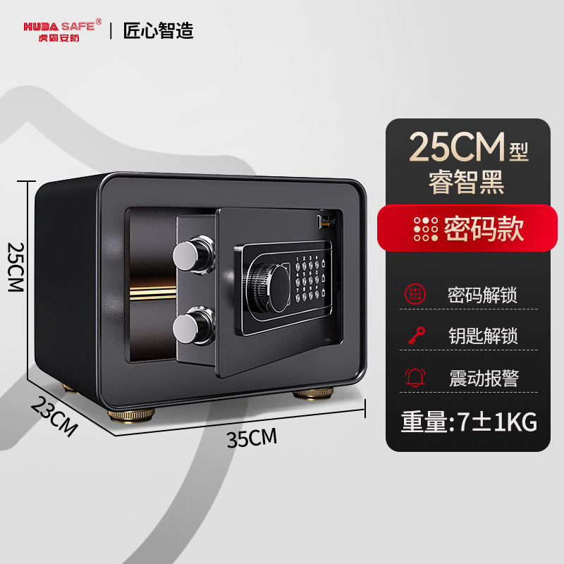 b업그레이드 25cm 스마트 블랙 - 전자비밀번호 + 키(이중보험)