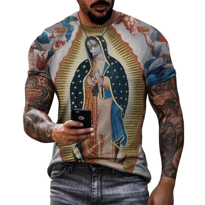 Moda de verano europea y americana, top de moda delgado de cuello redondo para hombres, camiseta juvenil, soporte, pedido de una pieza de cabello