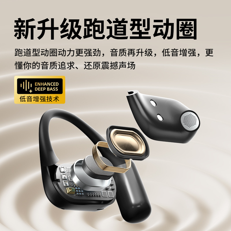 Auriculares Bluetooth inalámbricos OWS de Lanston TE09 tipo de oreja colgante 2025 nuevo auricular Bluetooth de alta calidad de sonido de larga duración