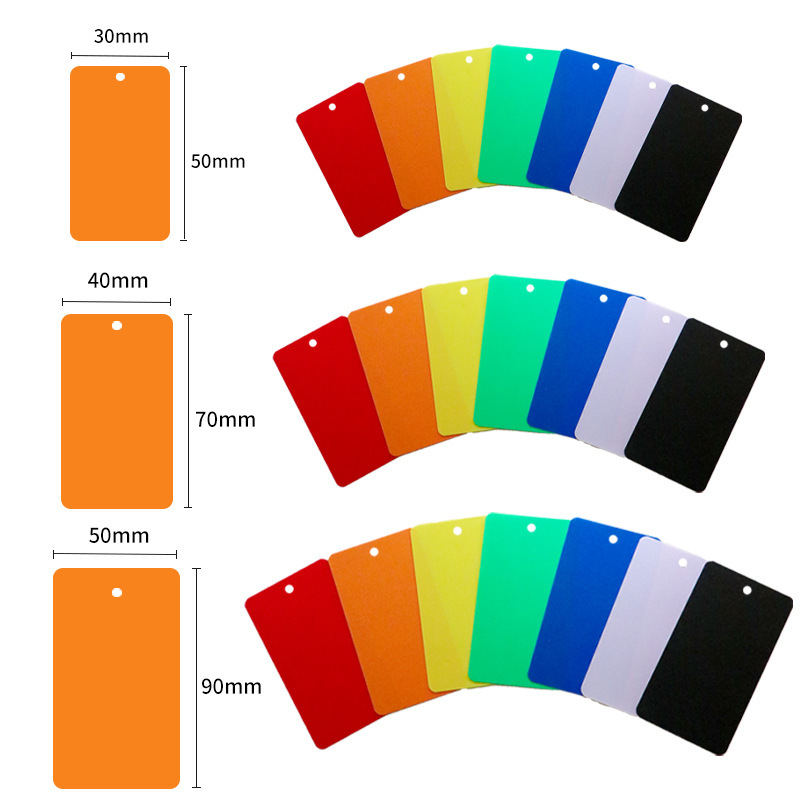 Spot Blank Colorful Pvc Plastic Tag Logistics Label White Elevator Logo Mark Sign Waterproof Hanging Card