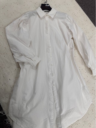 Original Design Puff-Sleeved Extra-Long Shirt Dress 0410 (Sample Clothing Cannot Be Returned or Exchanged) Original Design Puff-Sleeved Extra-Long Shirt Dress 0410 (Sample Clothing Cannot Be Returned or Exchanged)