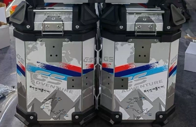 Motorcycle trunk, Universal 28L/32L/36L/45L/55L/65L/80L/85L/100L - 28l-side-boxwhite-sticker