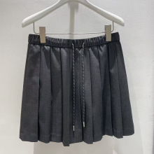 2025秋季新款女装时尚百搭抽绳高腰百褶半身裙女短裙4G9142971