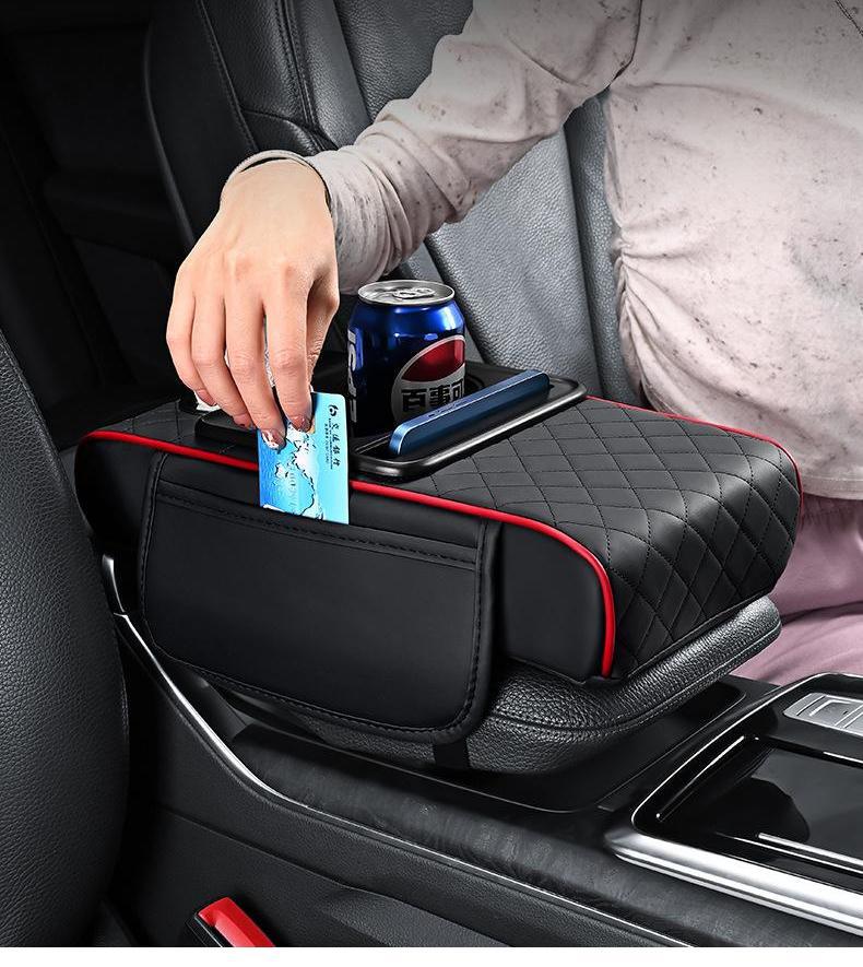 Thickened central armrest box, simple car armrest box heightening pad, car tissue box