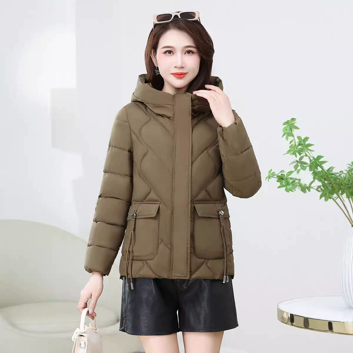 Короткая демисезонная куртка пуховик, для подростков, slim fit, западный стиль
