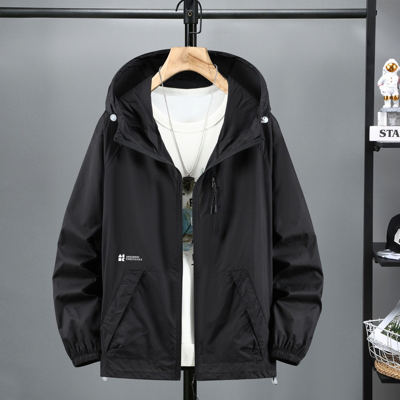 2025 New Thin Hooded Sun Protection Clothing for Men in Summer Quick-Drying Skin Clothing Large Size Loose Plus Size Workwear Large Flap Pocket Pants