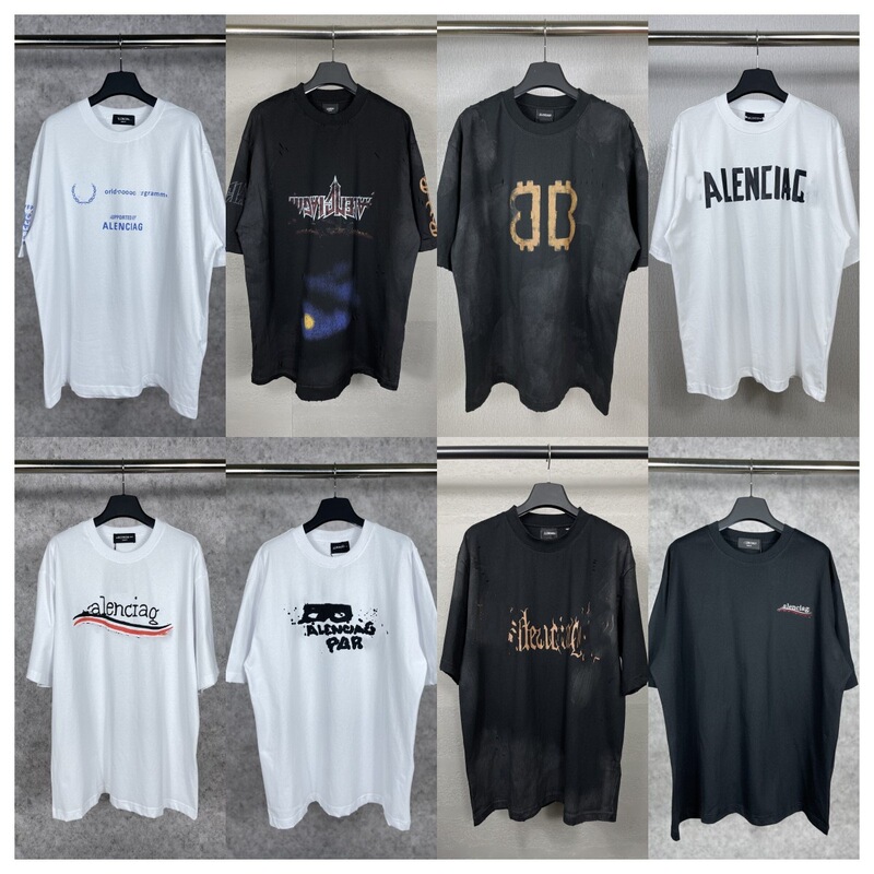 Paris High-End Version B Brand 24Ss New Summer Model Coca-Cola Letter Embroidery Unisex Loose Short-Sleeve T-Shirt