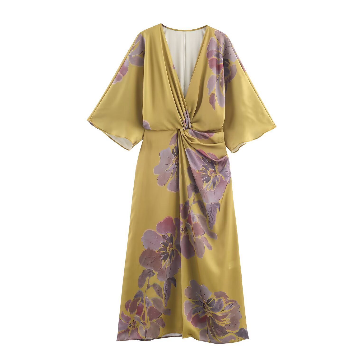 Cross-Border European and American Foreign Trade Women's Clothing Amazon Summer Tube Top Sexy Dress Fashionable High-Waisted Straight Satin Dress