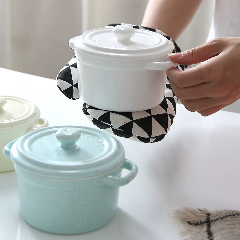 Фарфоровая гравитационная керамическая чаша с яйцом на пару с крышкой Детская чаша на пару