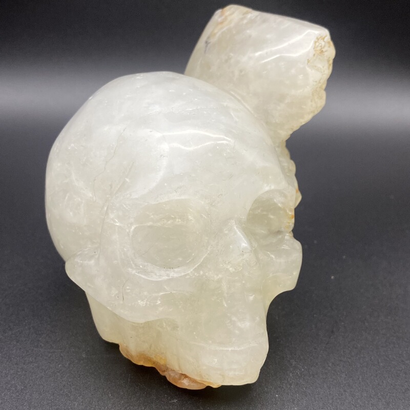 天然水晶头骨骷髅头精品水晶雕刻件桌面摆件手工雕刻件装 图 3