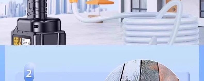Lithium-ion battery-powered high-pressure washer for home use, wireless car washer, car washing tool, high-pressure water gun, lithium-ion battery-powered sprayer