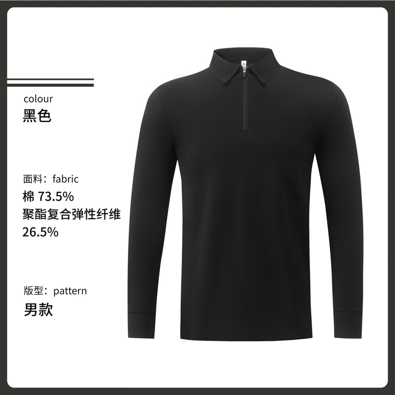 Camisas de polo deportivas de alta calidad, ropa de trabajo blanca, camiseta de collar para hombres, camiseta de polo de manga larga personalizada