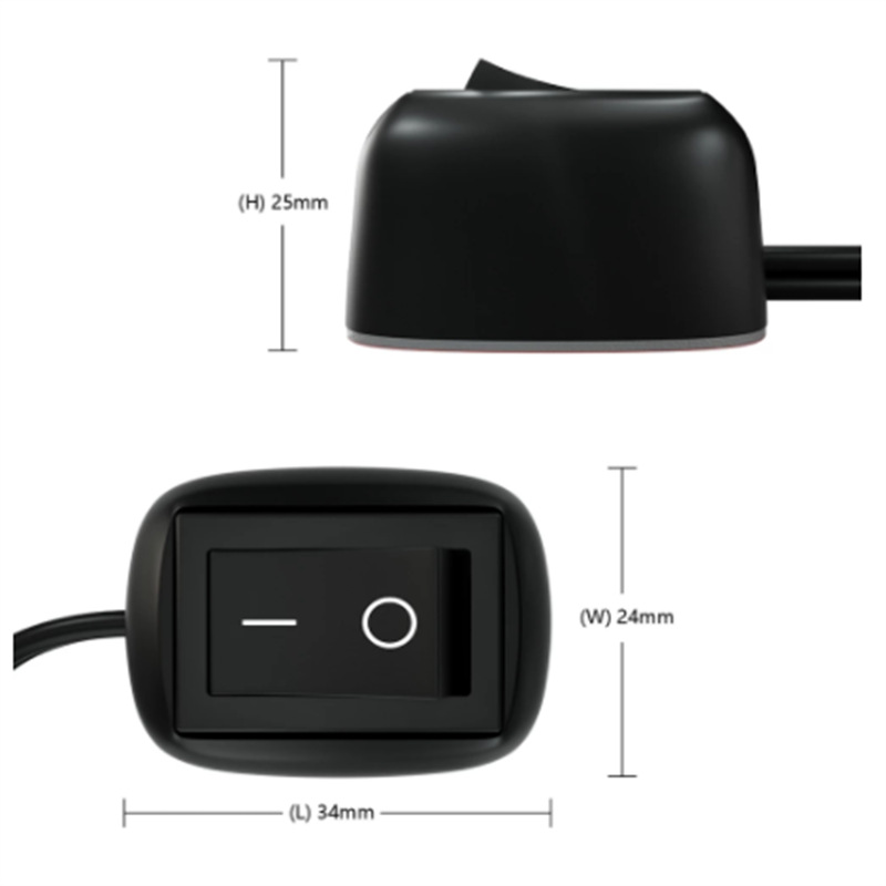 12V Modificación de coche interruptor de pasta con línea auto-bloqueo tipo barco Punch-libre mini Rocker interruptor Modificación del coche