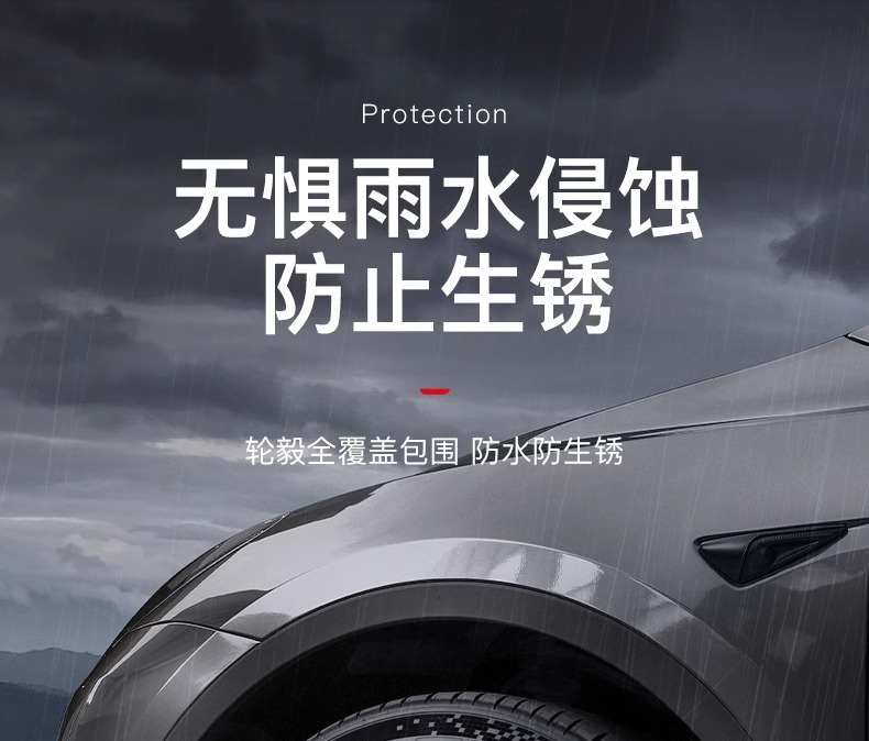 Suitable for Tesla Model Y Wheel Hub Cover 20inch Protective Cover Cyclone Wheel Rim Modification Accessories Black Other