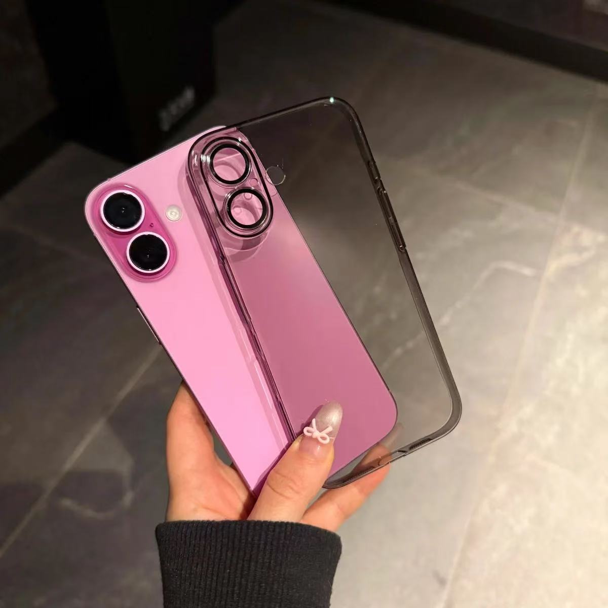 Simple, de alta calidad, transparente, ultrafino, aplicable, funda para teléfono móvil iPhone14 15 funda para teléfono móvil Apple 16ProMax 13 mujer