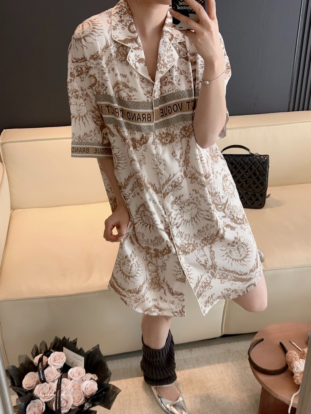 골든 썬 셔츠 드레스