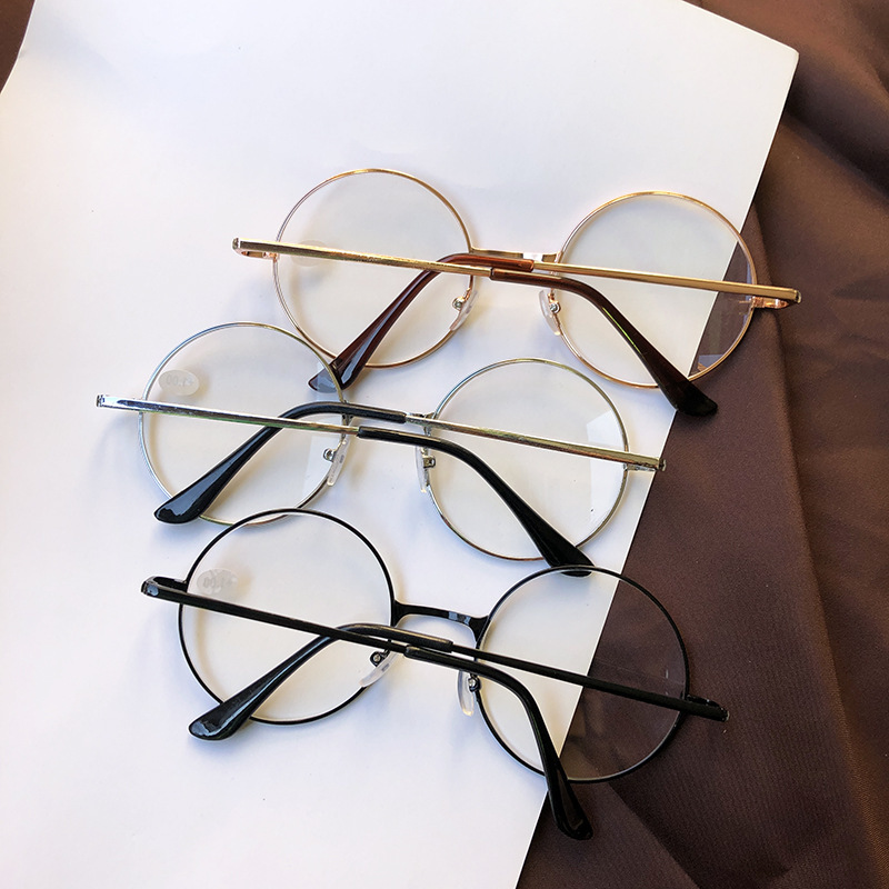 バネ足丸枠老眼鏡樹脂レンズレトロ円形老眼鏡溥儀スタイル太子鏡|undefined