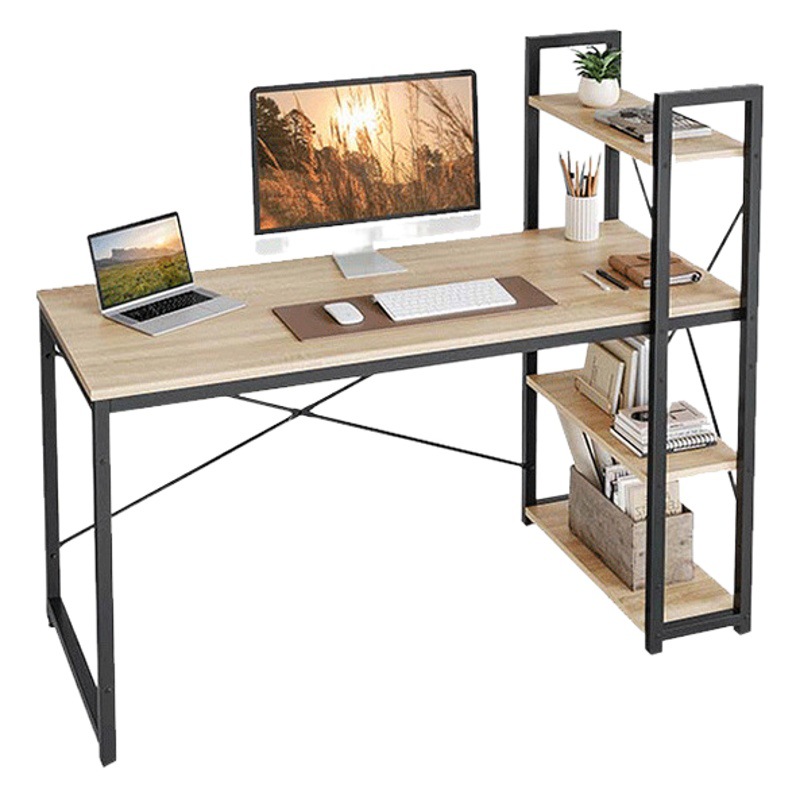 Escritorio simple para computadora en el hogar, dormitorio de escritorio, escritorio de oficina, casa de alquiler, hermoso y firme, estante multiusos, escritorio