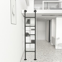 loft復古北歐梯子家用直梯學生宿舍上下床爬梯閣樓樓梯鐵藝