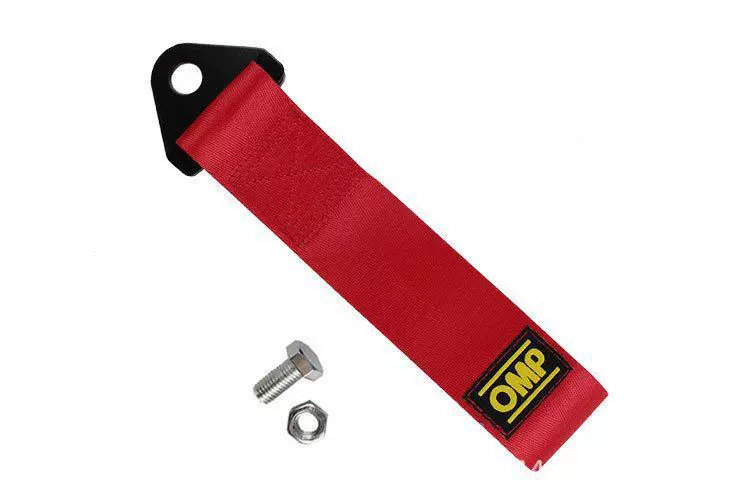 OMP cuerdas de remolque de automóviles modificadas gancho de seguridad delantero de la cuerda de guía delantero de remolque de automóviles con artículos decorativos de correa flotante