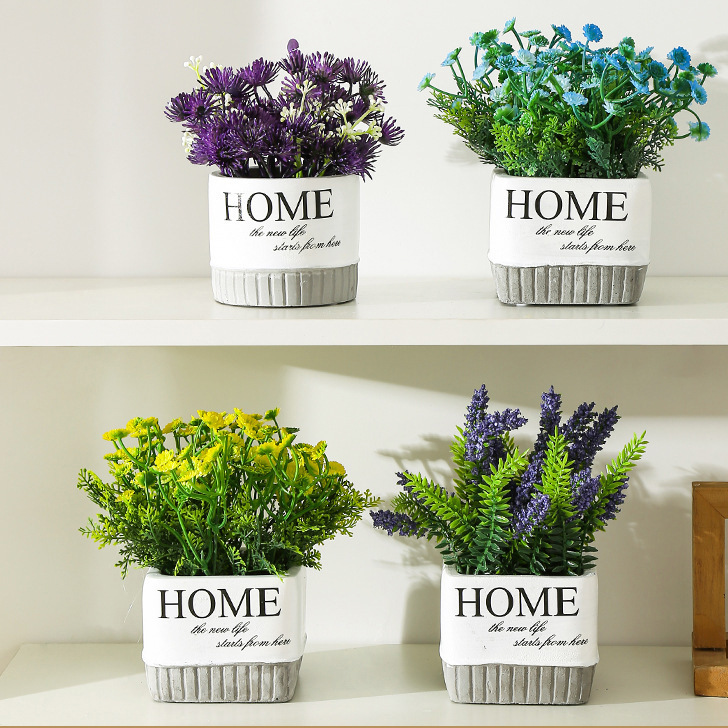 Lavender simulation potted Nordic wind home decoration simulation money tree green plant small bonsai ornaments manufacturers wholesale Lavender simulation potted Nordic wind home decoration simulation money tree green plant small bonsai ornaments manufacturers wholesale