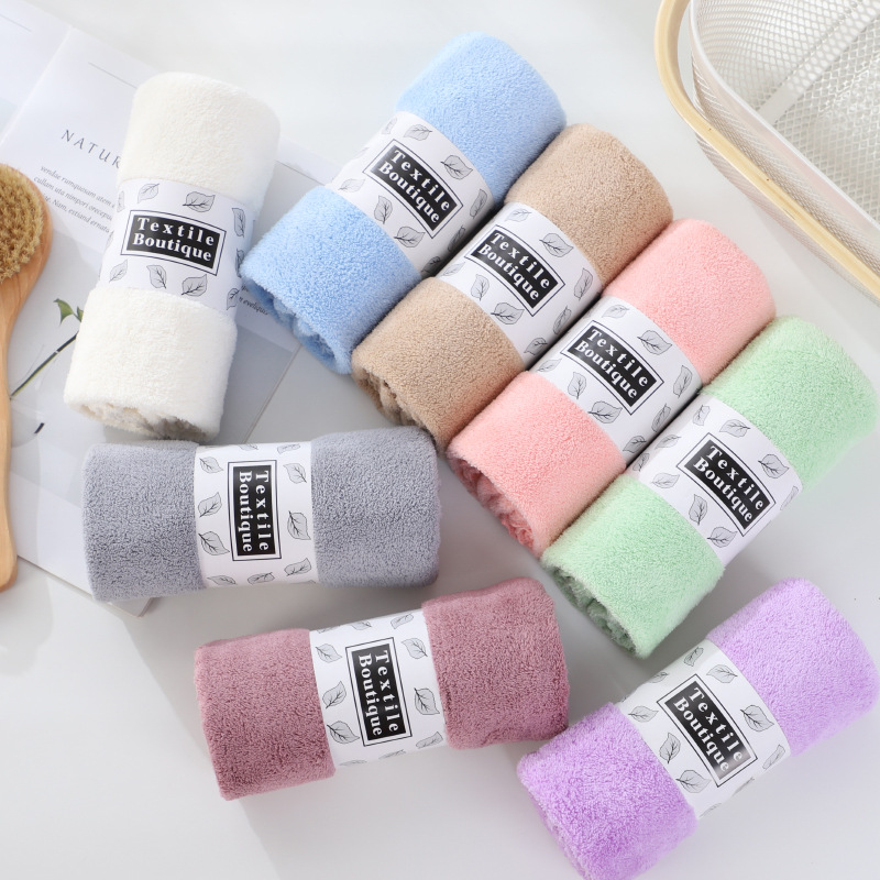 High-density coral velvet towel thickened strong water absorption manufacturer wholesale 35*75 daily necessities dealer super face towel face towel