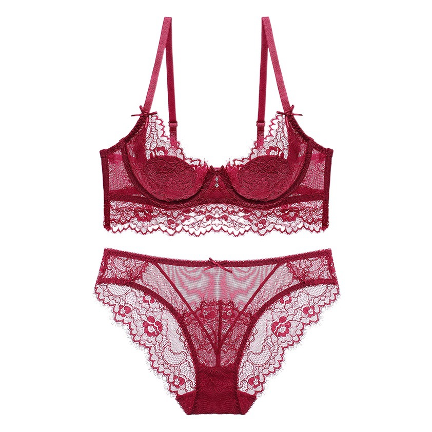 Sexy más tamaño conejo orejas ropa interior anillo de acero cierre mama Shu chica encaje adecuado Sujetador push up