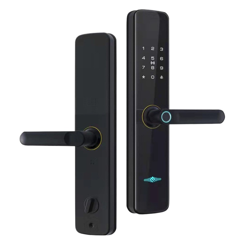 Puerta antirrobo hogar semiautomática de huellas dactilares cerradura de contraseña inteligente B & B sala de alquiler cerradura de inducción electrónica inteligente